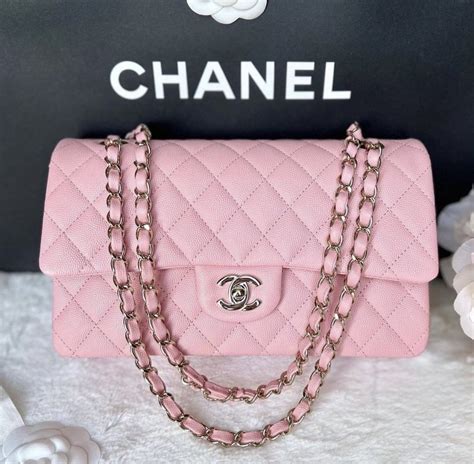 pink chanel bag|More.